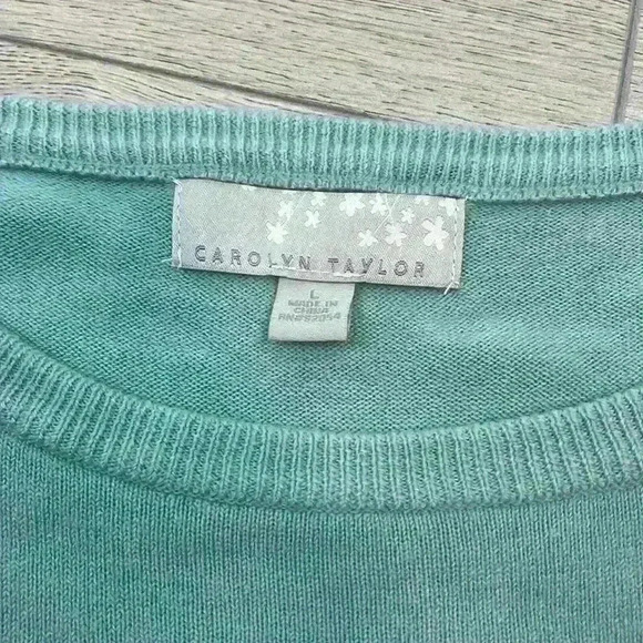 Carolyn Taylor Light Blue Scoop Neck Sweater Size L - Picture 5 of 9